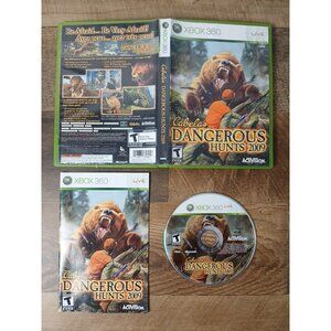 Cabela's Dangerous Hunts 2009 (Microsoft Xbox 360, 2008) Complete CIB - Tested